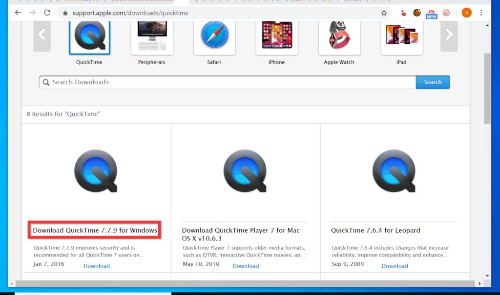 Can Mac Download Quicktime Player